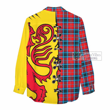 MacTavish (McTavish) Tartan Family Crest Women Casual Shirt Lion Rampant Honor