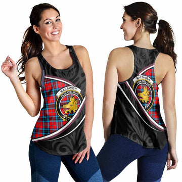 MacTavish (McTavish) Tartan Family Crest Women Racerback Tanks Celtic Scottish Thistle Floral - Tartan Vibes Clothing
