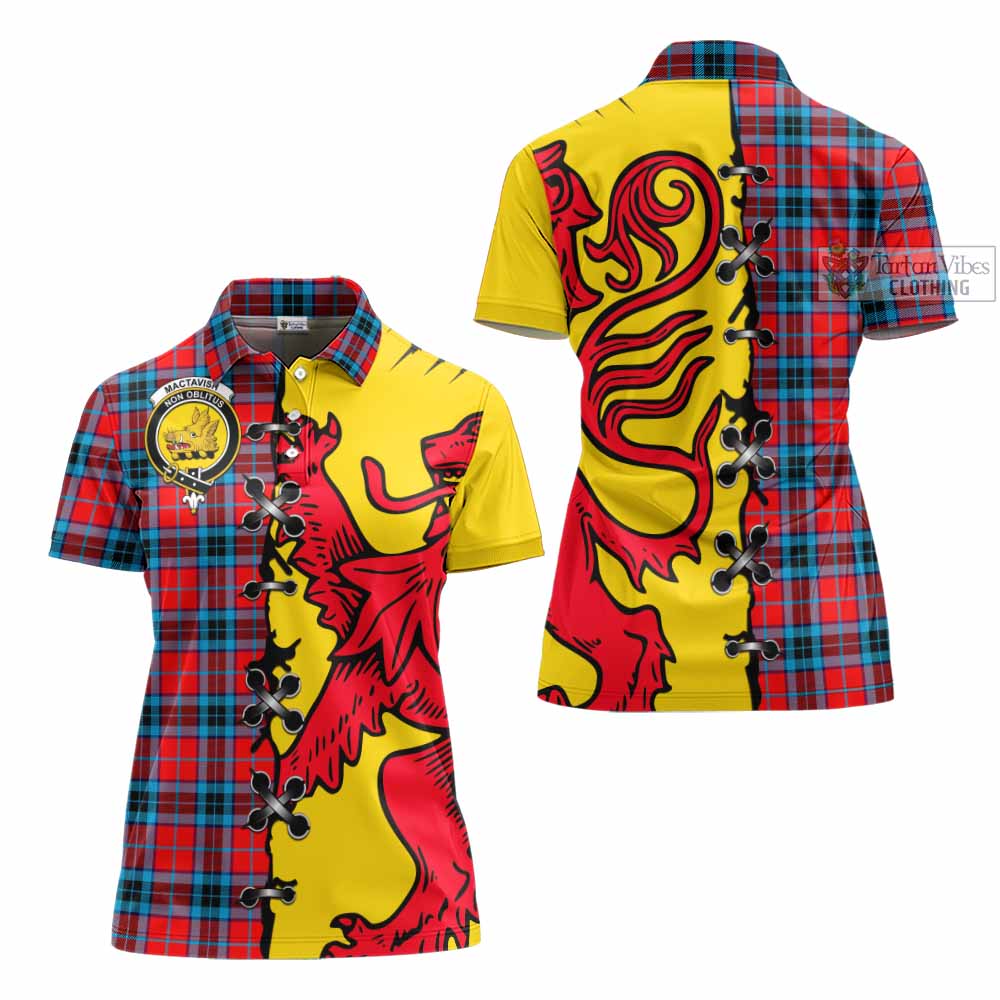MacTavish (McTavish) Tartan Family Crest Women's Polo Shirt Lion Rampant Honor - Tartan Vibes Clothing