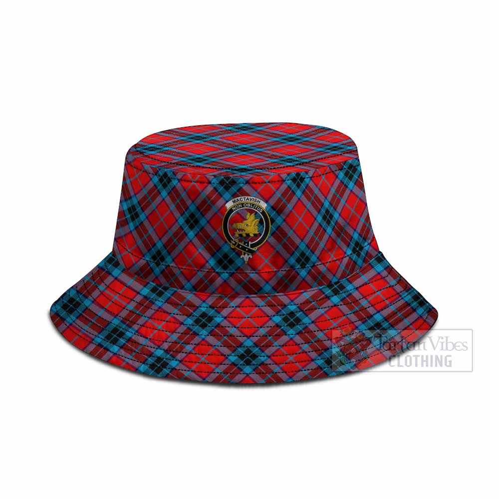 MacTavish (McTavish) Tartan Fishing Hat with Family Crest
