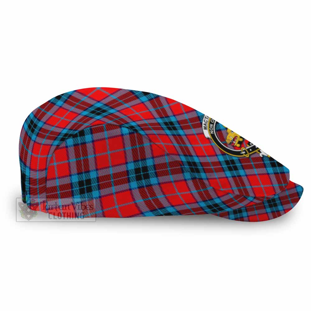 MacTavish (McTavish) Tartan Flat Cap, Jeff Cap Cross Style with Family Crest - Tartan Vibes Clothing