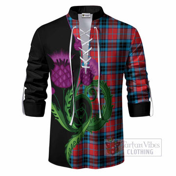 MacTavish (McTavish) Tartan Ghillie Shirt Traditional Scottish Thistle