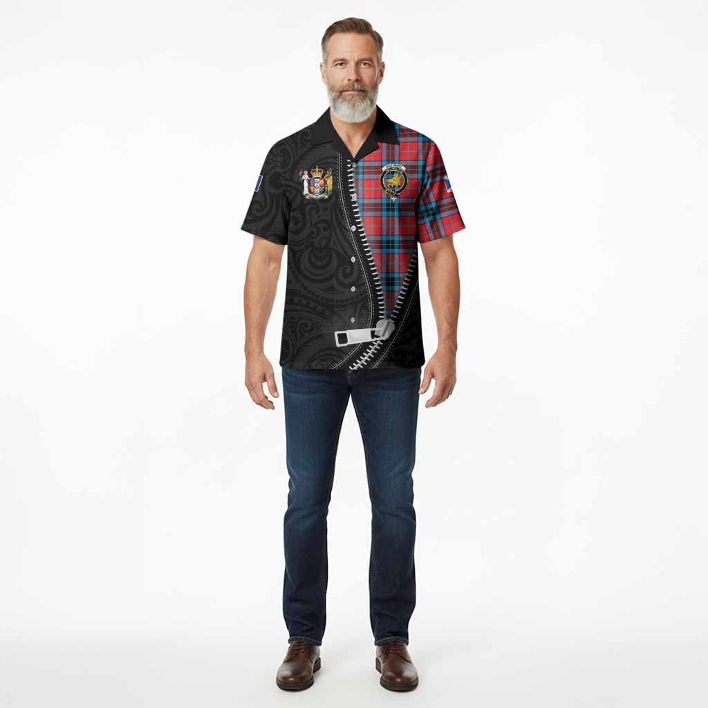 MacTavish (McTavish) Tartan Hawaiian Shirt New Zealand Pattern Unique Zipper Stylized