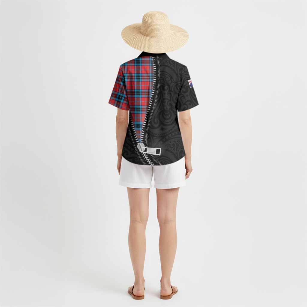 MacTavish (McTavish) Tartan Hawaiian Shirt New Zealand Pattern Unique Zipper Stylized