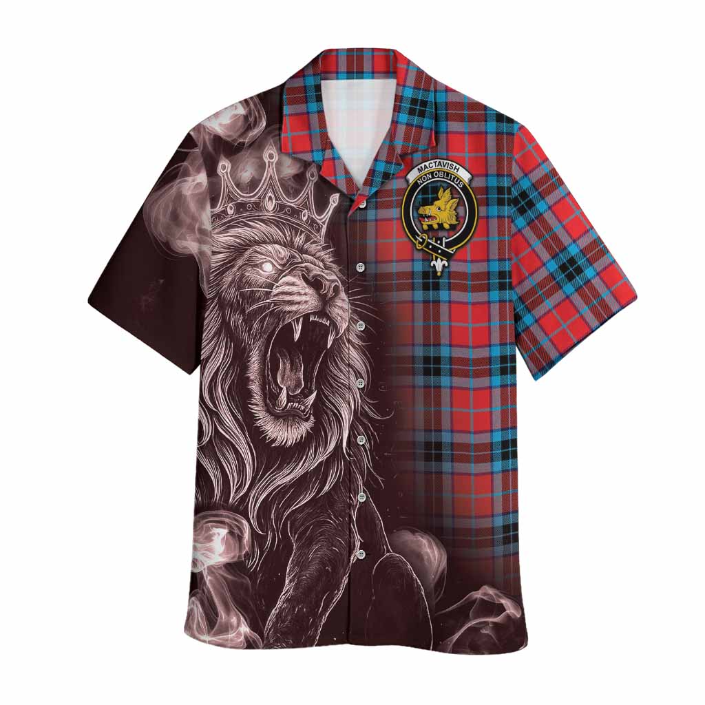 MacTavish (McTavish) Tartan Hawaiian Shirt Roaring Lion Heritage