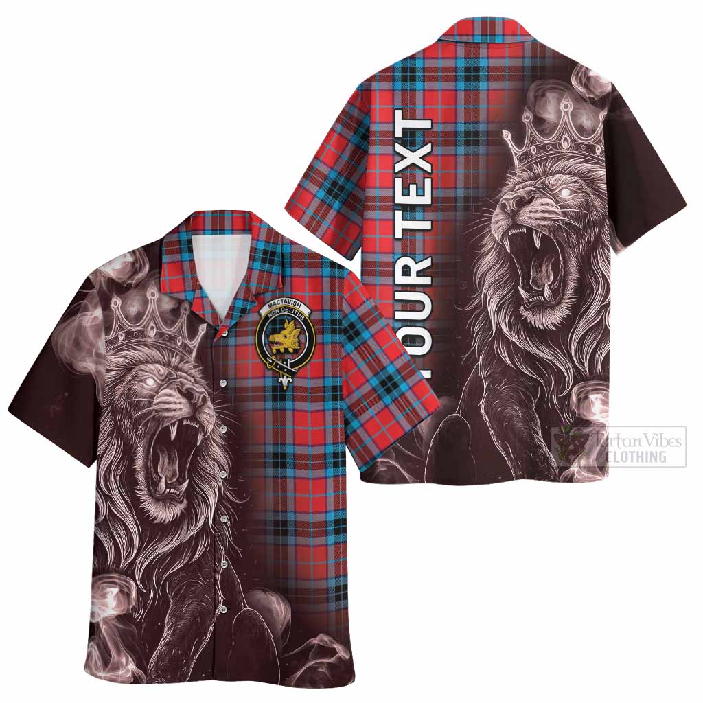 MacTavish (McTavish) Tartan Hawaiian Shirt Roaring Lion Heritage