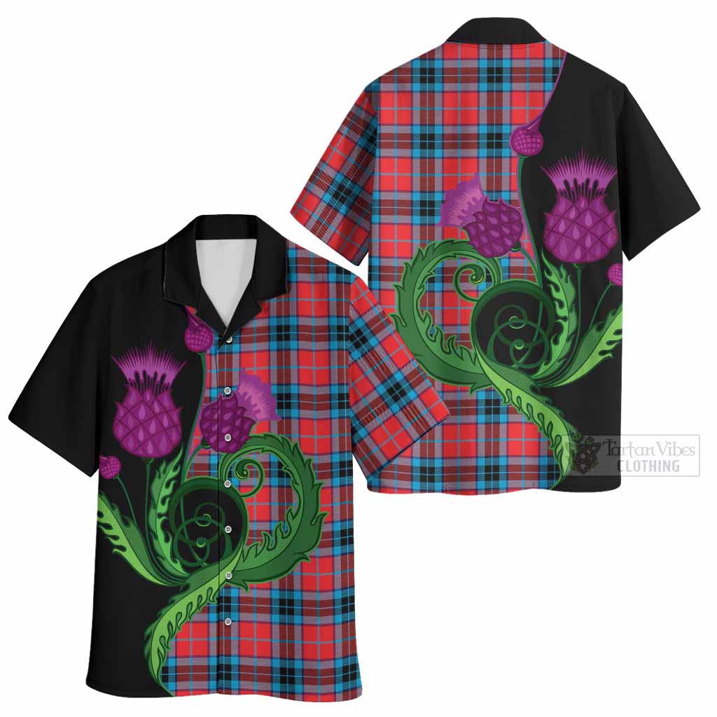 MacTavish (McTavish) Tartan Hawaiian Shirt Traditional Scottish Thistle