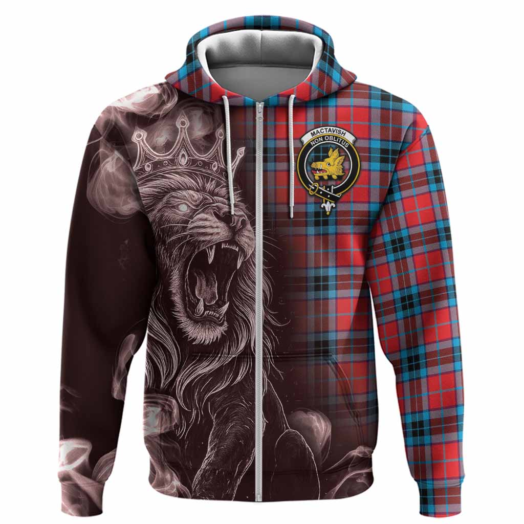 MacTavish (McTavish) Tartan Hoodie Roaring Lion Heritage