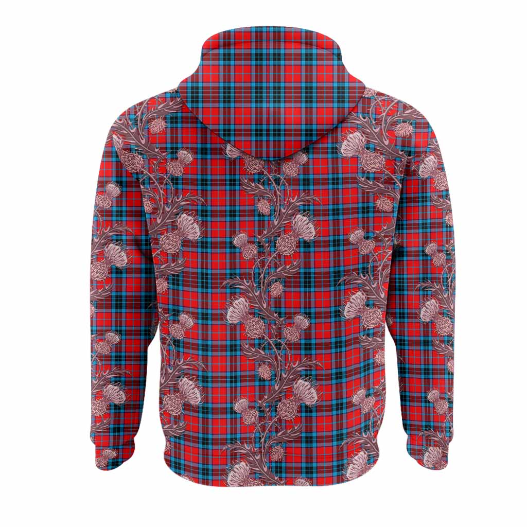 MacTavish (McTavish) Tartan Hoodie Seamless Scottish Thistle Flowers