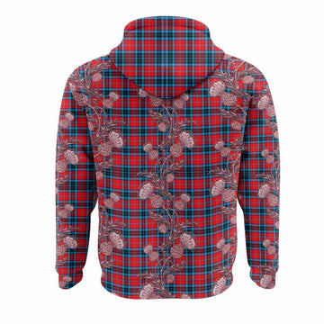 MacTavish (McTavish) Tartan Hoodie Seamless Scottish Thistle Flowers