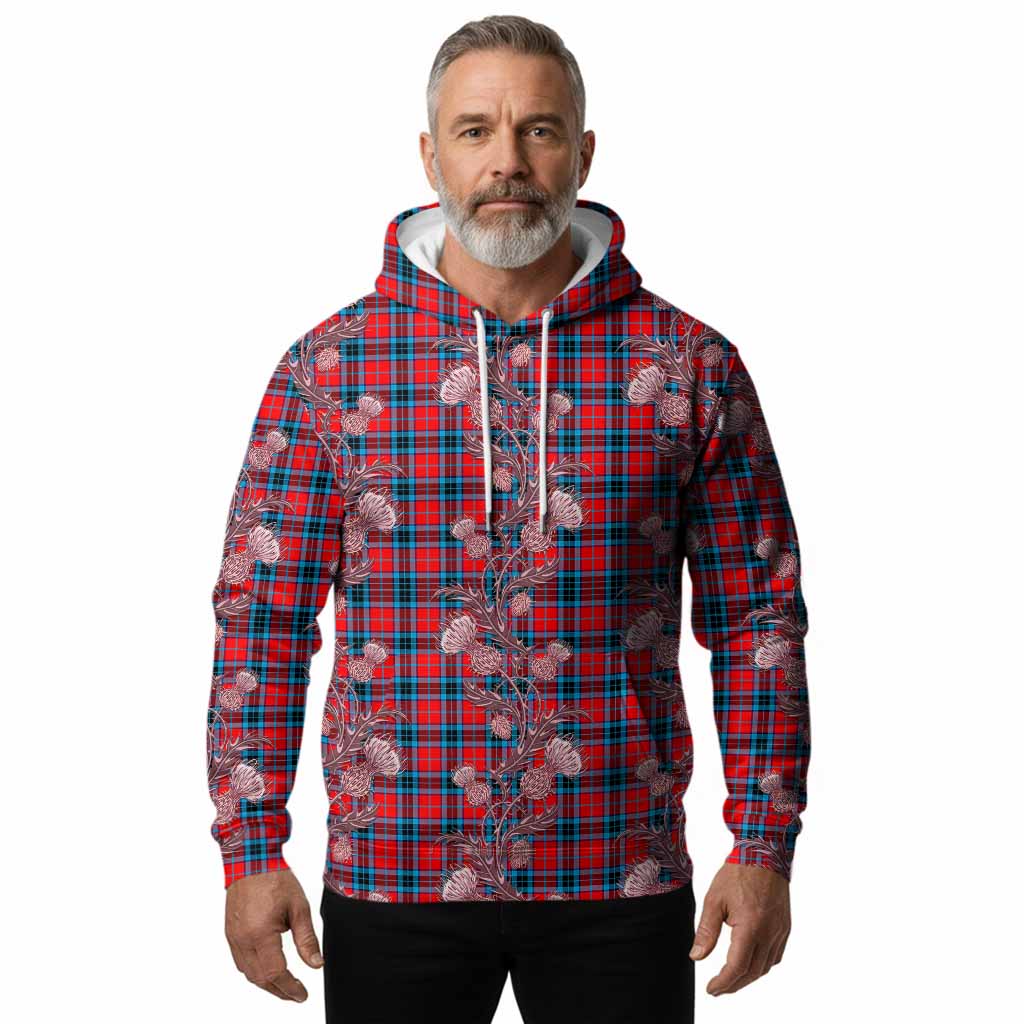 MacTavish (McTavish) Tartan Hoodie Seamless Scottish Thistle Flowers