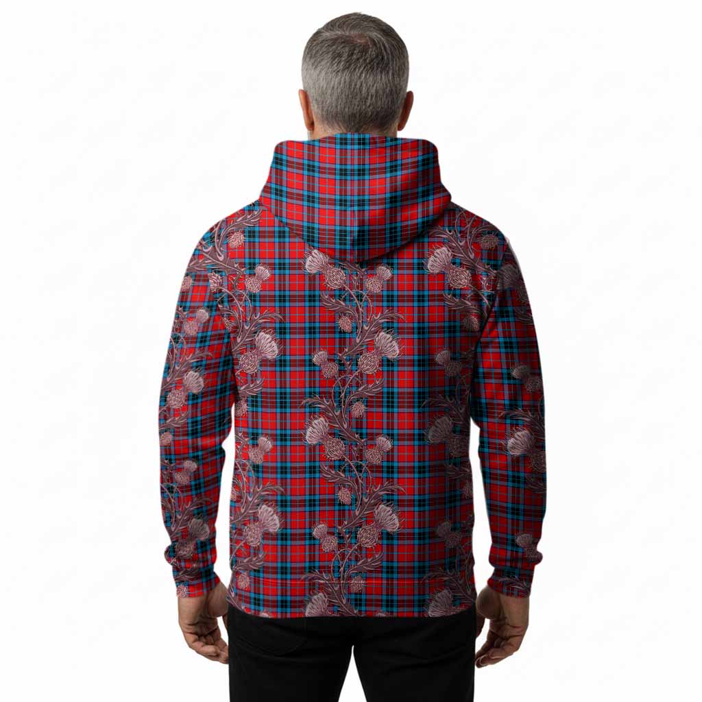 MacTavish (McTavish) Tartan Hoodie Seamless Scottish Thistle Flowers