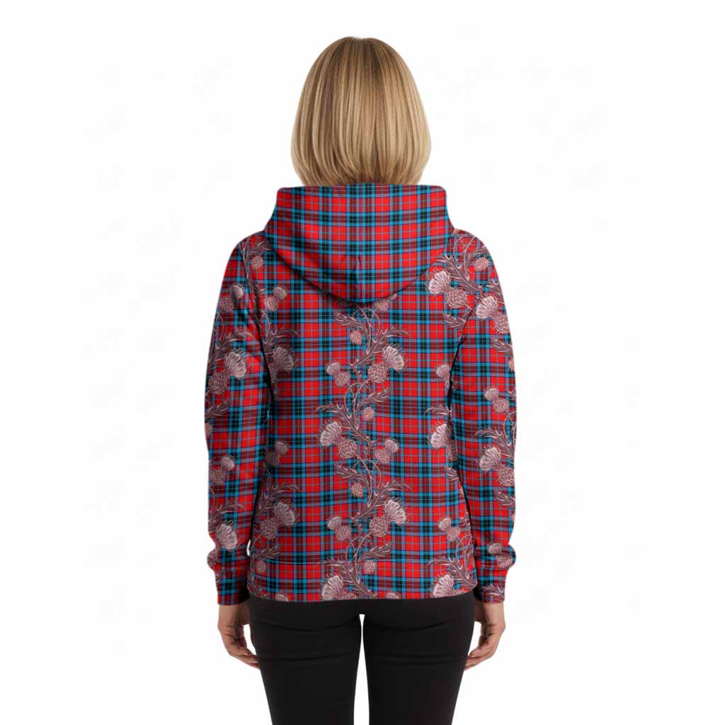 MacTavish (McTavish) Tartan Hoodie Seamless Scottish Thistle Flowers