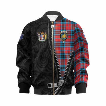 MacTavish (McTavish) Tartan Kid Bomber Jacket New Zealand Pattern Unique Zipper Stylized
