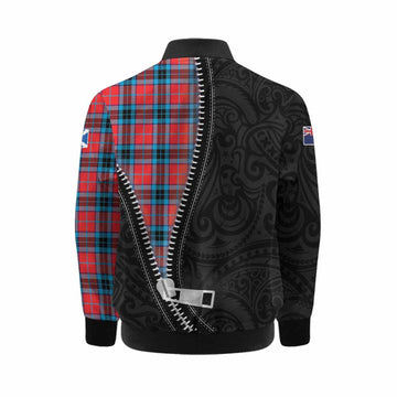 MacTavish (McTavish) Tartan Kid Bomber Jacket New Zealand Pattern Unique Zipper Stylized