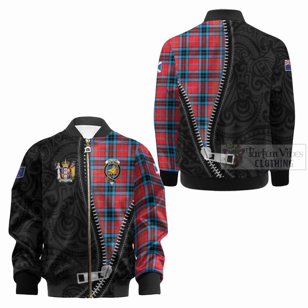 MacTavish (McTavish) Tartan Kid Bomber Jacket New Zealand Pattern Unique Zipper Stylized