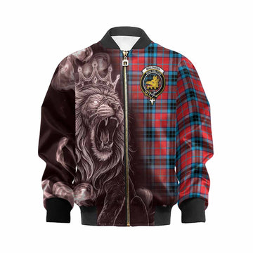 MacTavish (McTavish) Tartan Kid Bomber Jacket Roaring Lion Heritage
