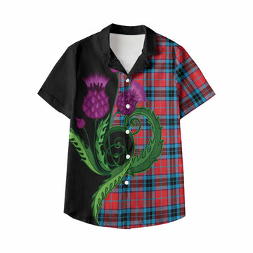 MacTavish (McTavish) Tartan Kid Hawaiian Shirt Traditional Scottish Thistle