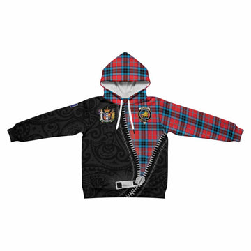MacTavish (McTavish) Tartan Kid Hoodie New Zealand Pattern Unique Zipper Stylized