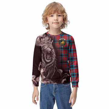 MacTavish (McTavish) Tartan Kid Knitted Sweatshirt Roaring Lion Heritage