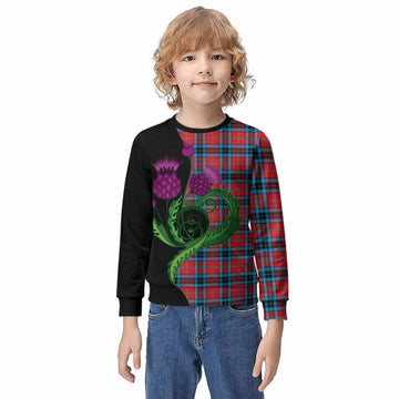 MacTavish (McTavish) Tartan Kid Knitted Sweatshirt Traditional Scottish Thistle