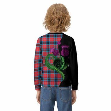 MacTavish (McTavish) Tartan Kid Knitted Sweatshirt Traditional Scottish Thistle