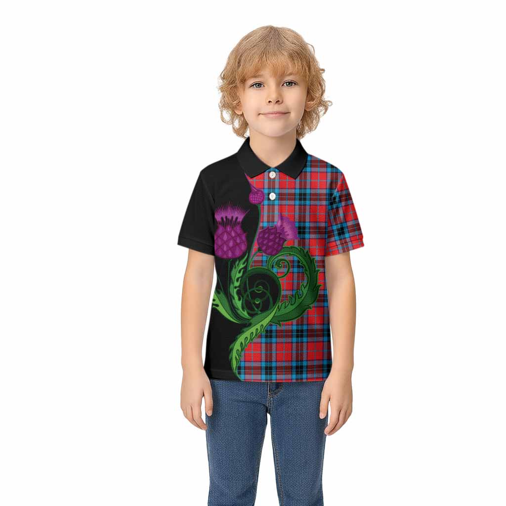 MacTavish (McTavish) Tartan Kid Polo Shirt Traditional Scottish Thistle