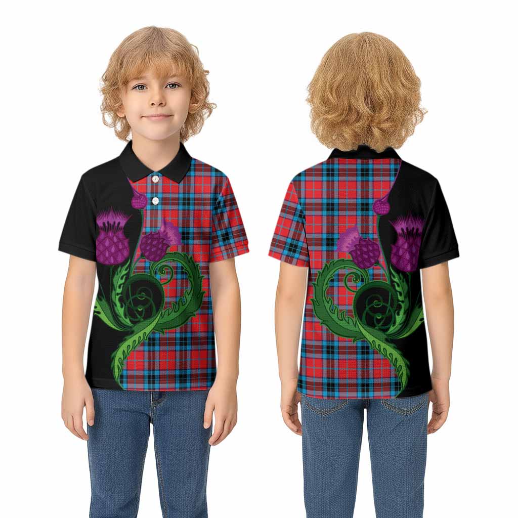 MacTavish (McTavish) Tartan Kid Polo Shirt Traditional Scottish Thistle