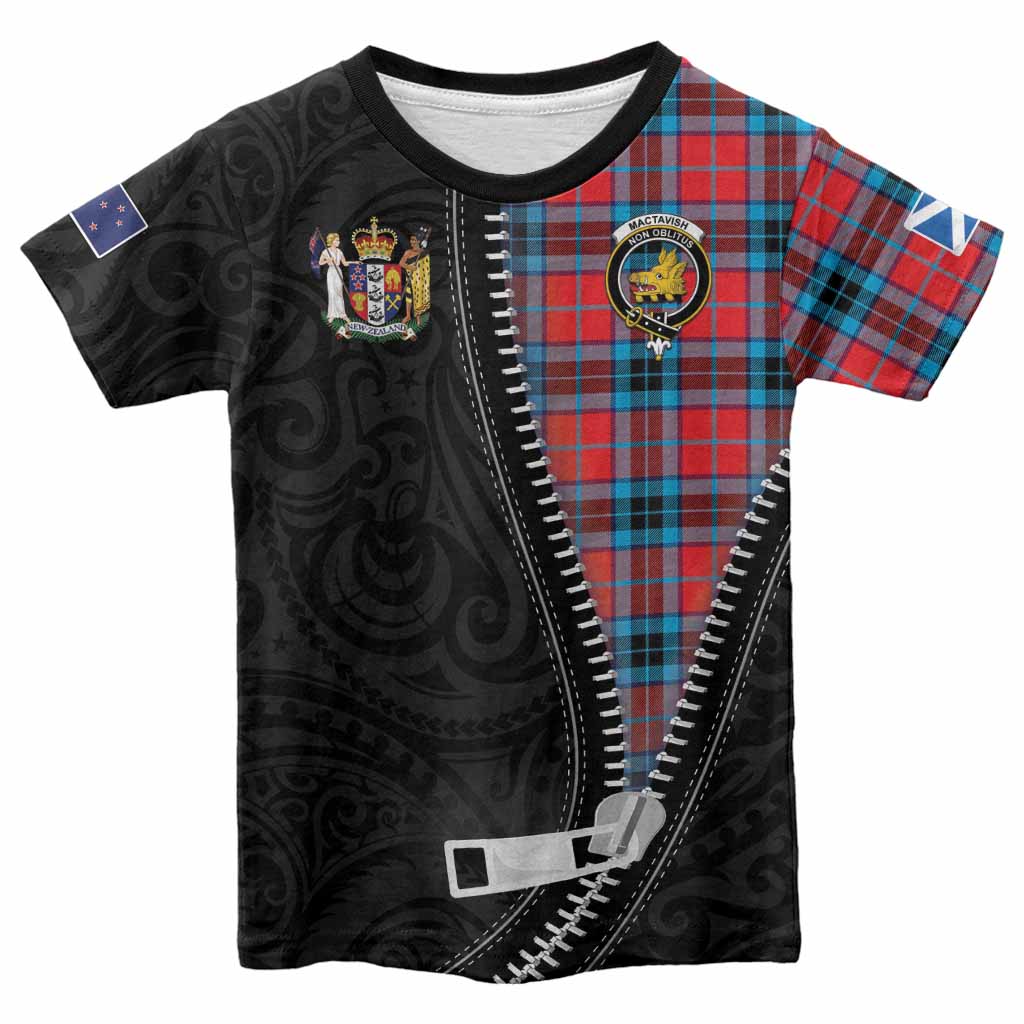 MacTavish (McTavish) Tartan Kid T-shirt New Zealand Pattern Unique Zipper Stylized