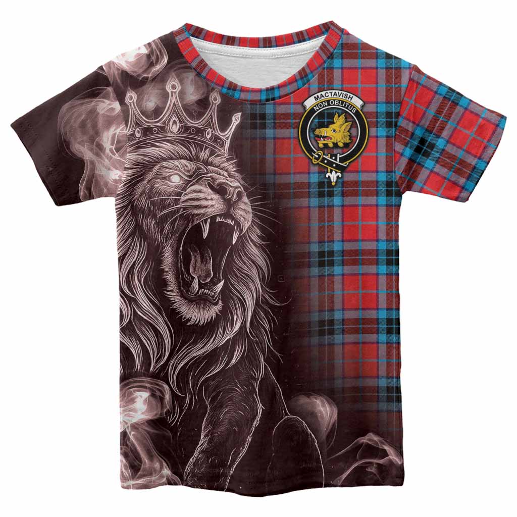 MacTavish (McTavish) Tartan Kid T-shirt Roaring Lion Heritage