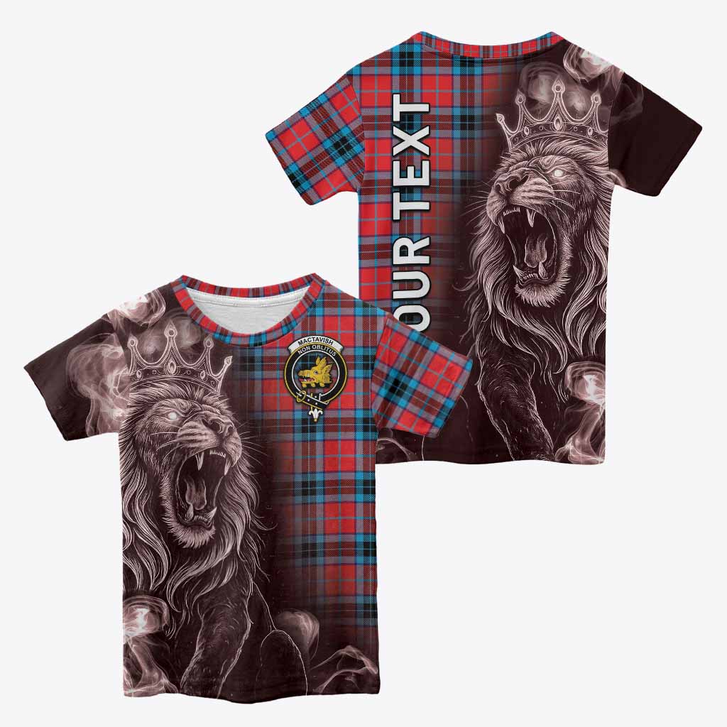 MacTavish (McTavish) Tartan Kid T-shirt Roaring Lion Heritage