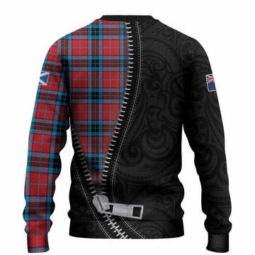 MacTavish (McTavish) Tartan Knitted Sweater New Zealand Pattern Unique Zipper Stylized