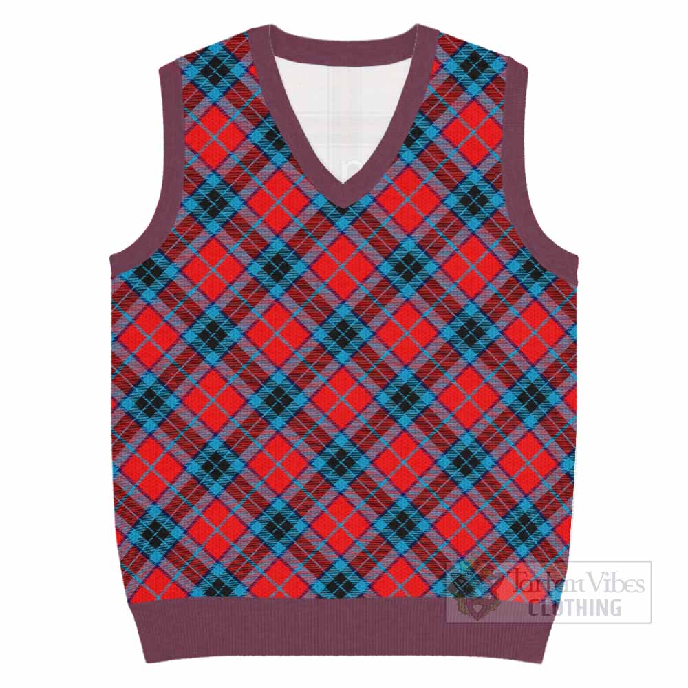 MacTavish (McTavish) Tartan  Knitted V-Neck Vest Cross Style