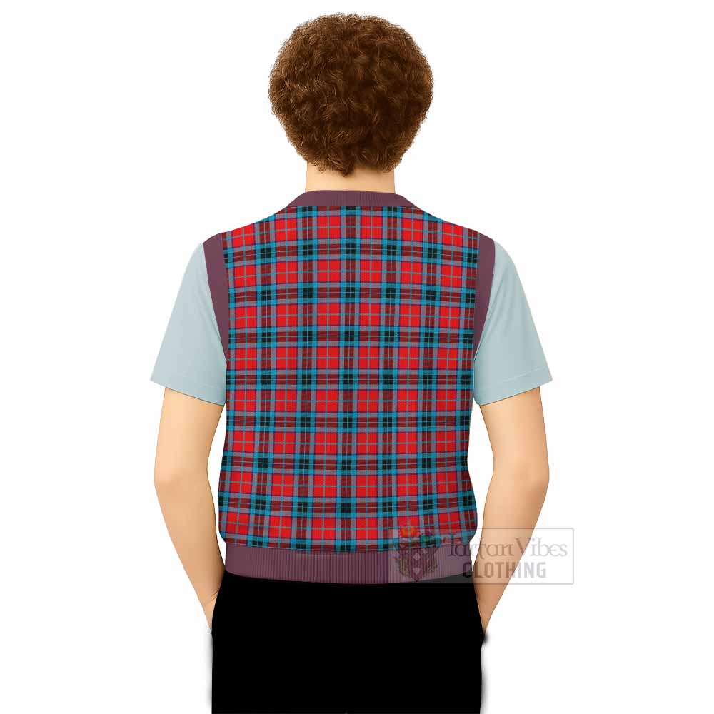MacTavish (McTavish) Tartan Knitted V-Neck Vest with Family Crest - Tartan Vibes Clothing