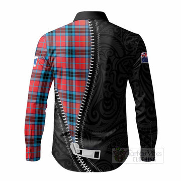 MacTavish (McTavish) Tartan Long Sleeve Button Shirts New Zealand Pattern Unique Zipper Stylized