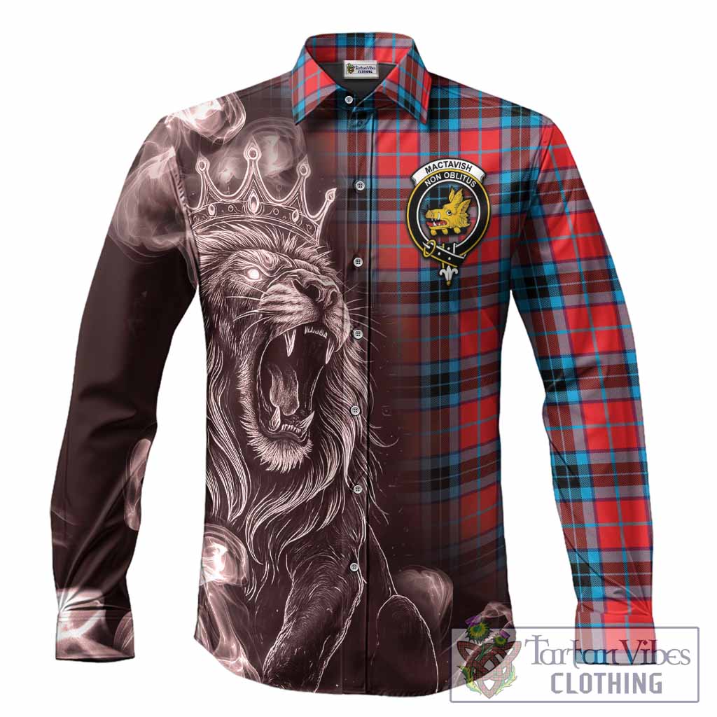 MacTavish (McTavish) Tartan Long Sleeve Button Shirts Roaring Lion Heritage