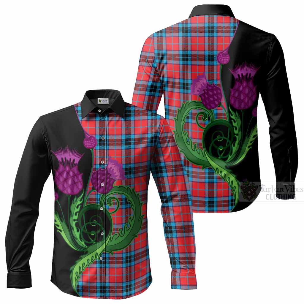 MacTavish (McTavish) Tartan Long Sleeve Button Shirts Traditional Scottish Thistle