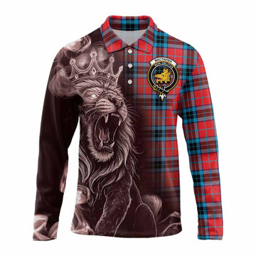 MacTavish (McTavish) Tartan Long Sleeve Polo Shirt Roaring Lion Heritage