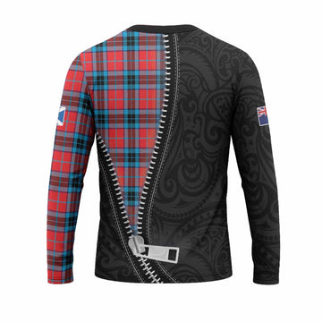 MacTavish (McTavish) Tartan Long Sleeve T-Shirt New Zealand Pattern Unique Zipper Stylized