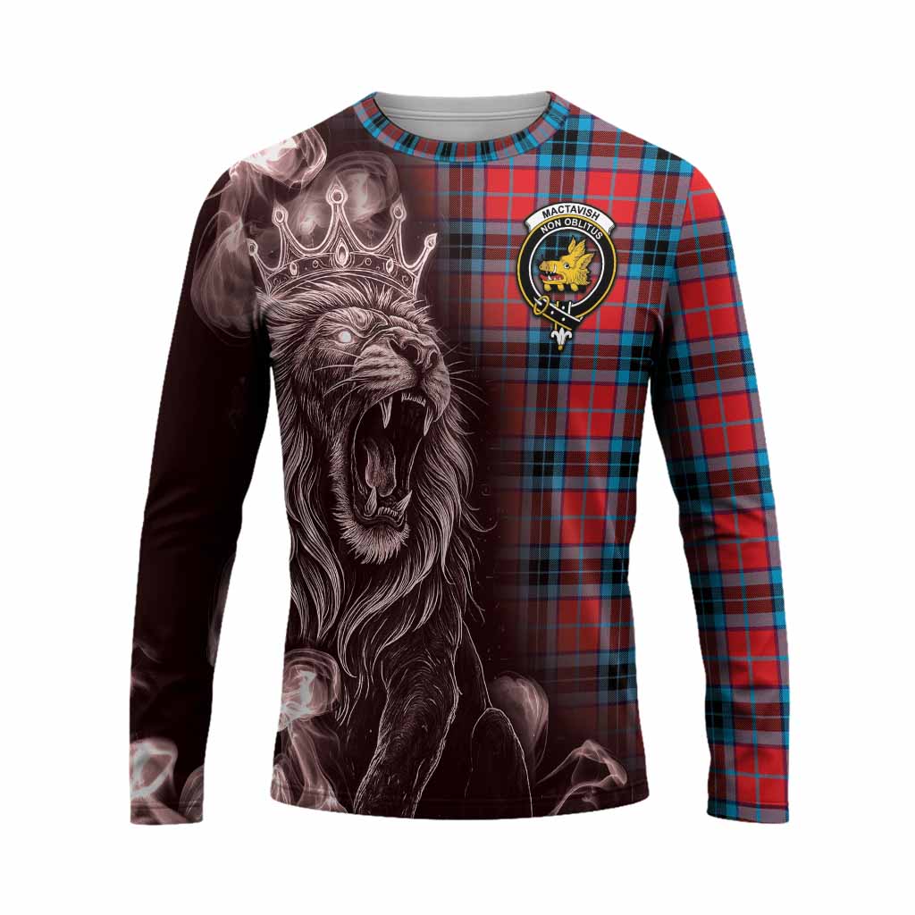 MacTavish (McTavish) Tartan Long Sleeve T-Shirt Roaring Lion Heritage