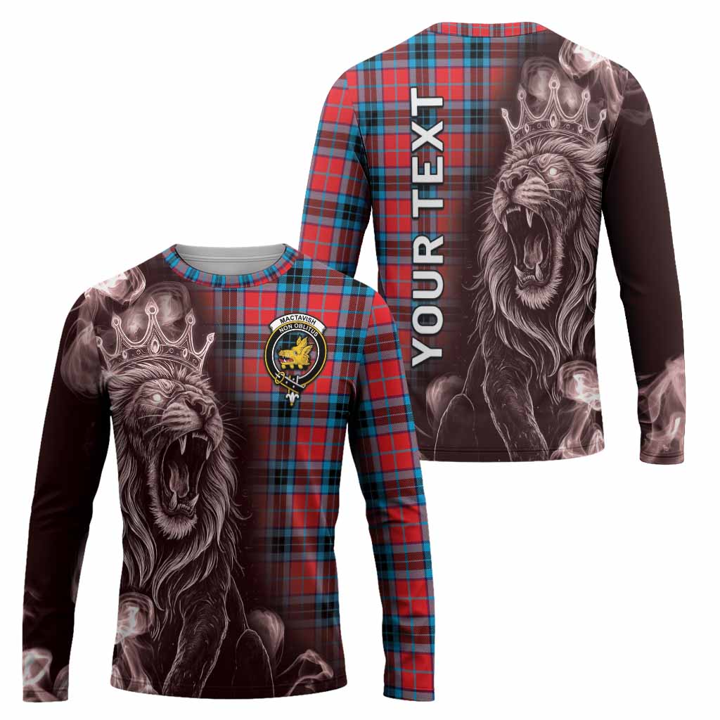 MacTavish (McTavish) Tartan Long Sleeve T-Shirt Roaring Lion Heritage