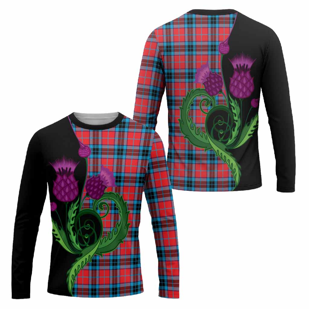 MacTavish (McTavish) Tartan Long Sleeve T-Shirt Traditional Scottish Thistle