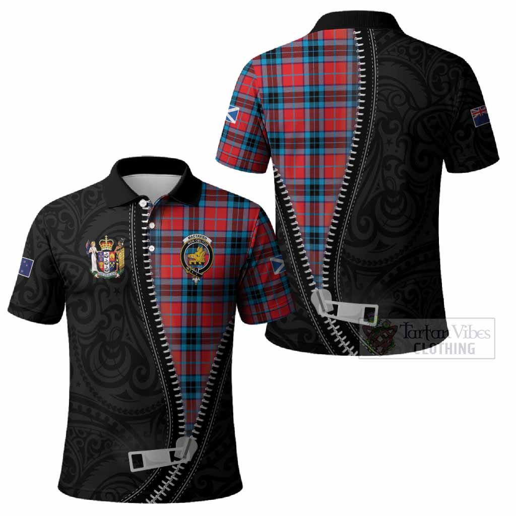 MacTavish (McTavish) Tartan Polo Shirt New Zealand Pattern Unique Zipper Stylized