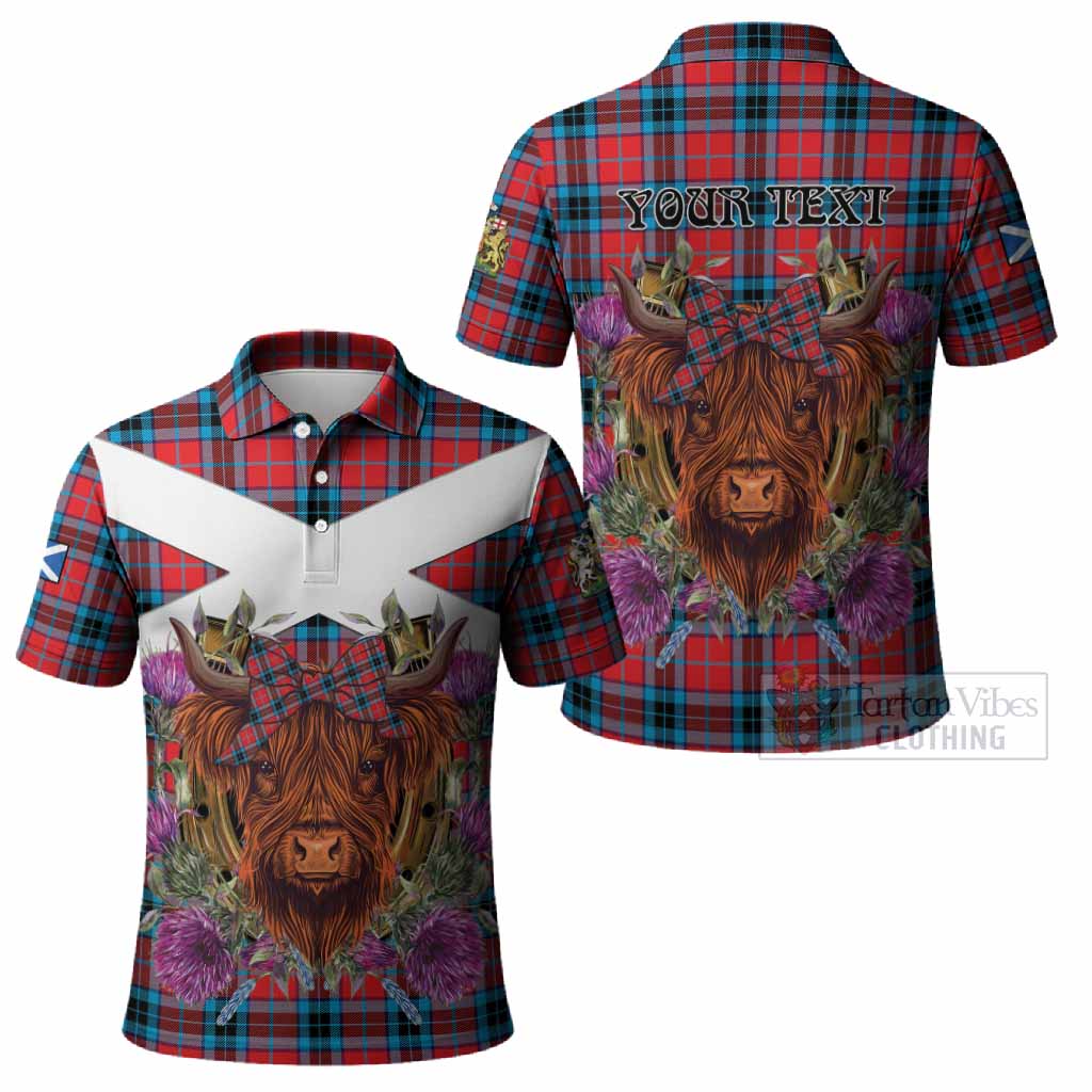 MacTavish (McTavish) Tartan Polo Shirt Scottish Thistle Heilan Coo
