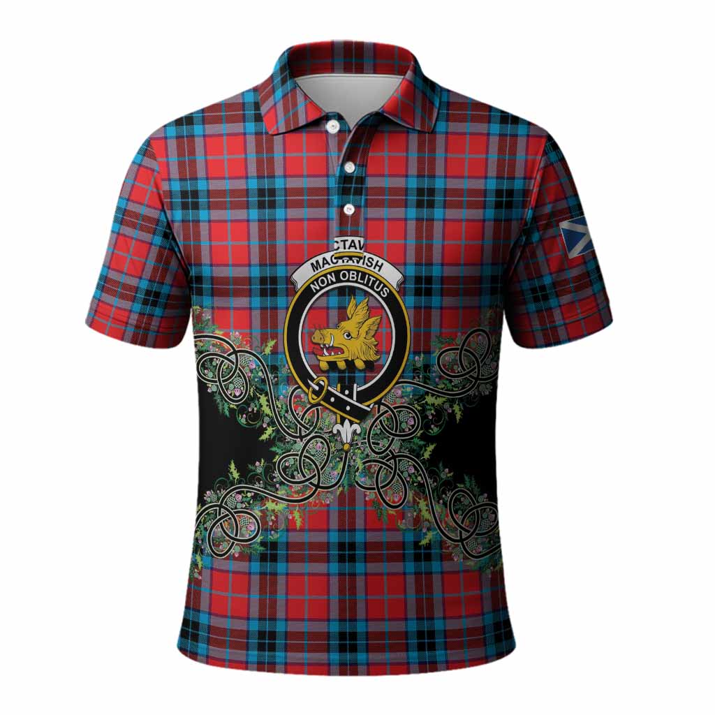 MacTavish (McTavish) Tartan Polo Shirt Thistle Scottish Spirit