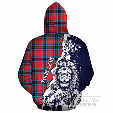 MacTavish (McTavish) Tartan Scottish Cotton Hoodie Angry Lion With Soccer Ball Style