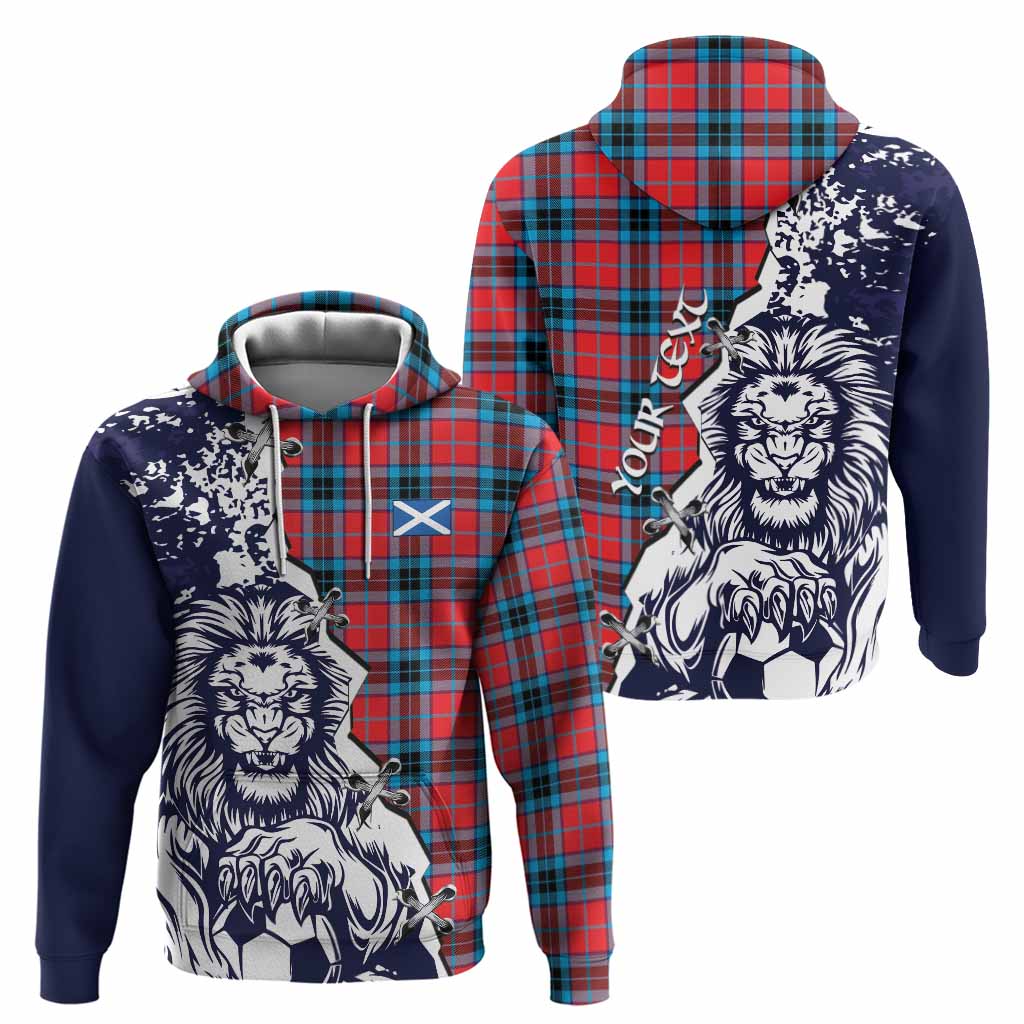 MacTavish (McTavish) Tartan Scottish Hoodie Angry Lion With Soccer Ball Style