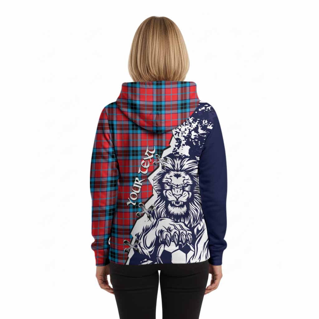 MacTavish (McTavish) Tartan Scottish Hoodie Angry Lion With Soccer Ball Style