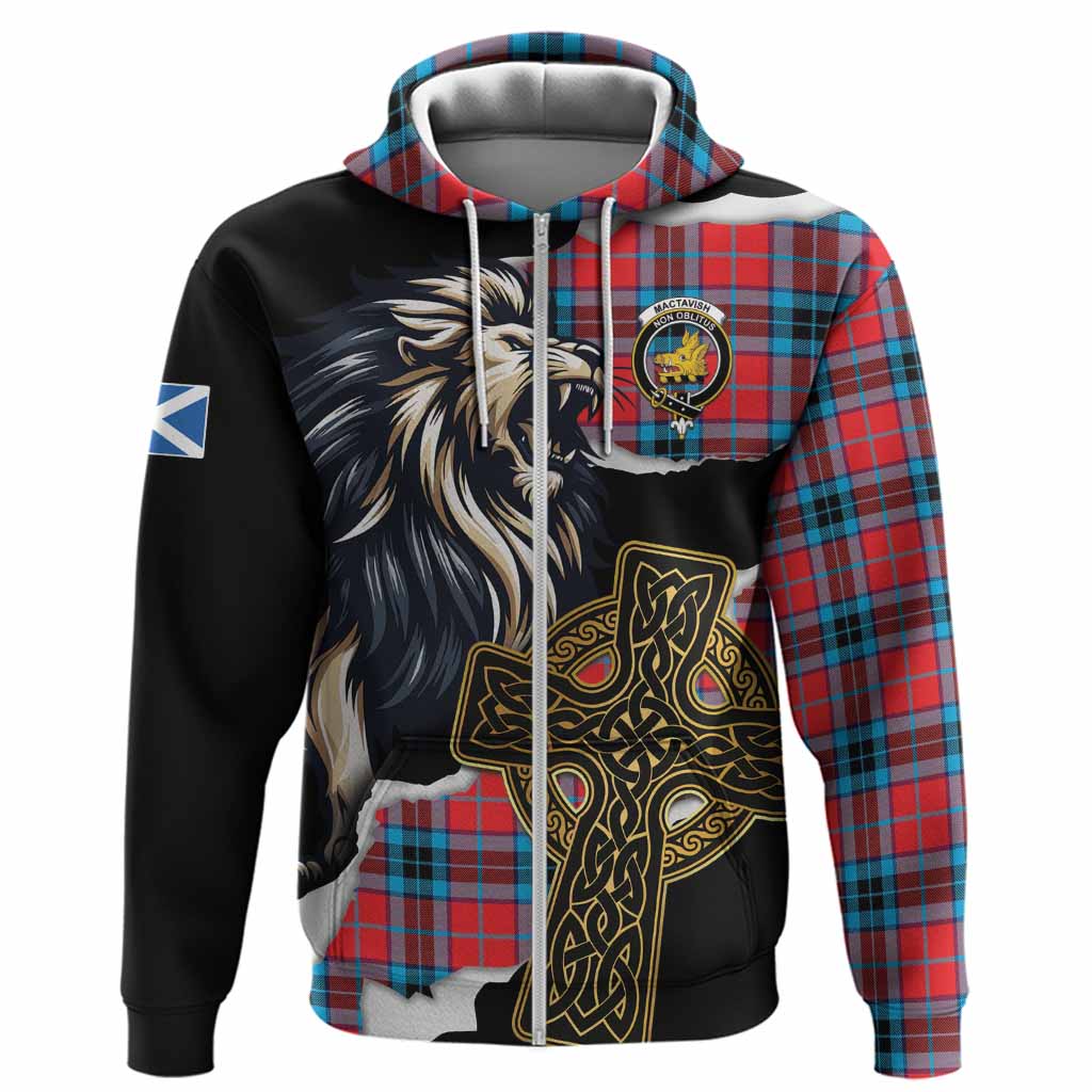MacTavish (McTavish) Tartan Scottish Hoodie Lion Celtic Heritage