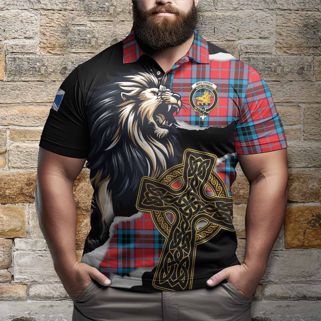 MacTavish (McTavish) Tartan Scottish Polo Shirt Lion Celtic Heritage
